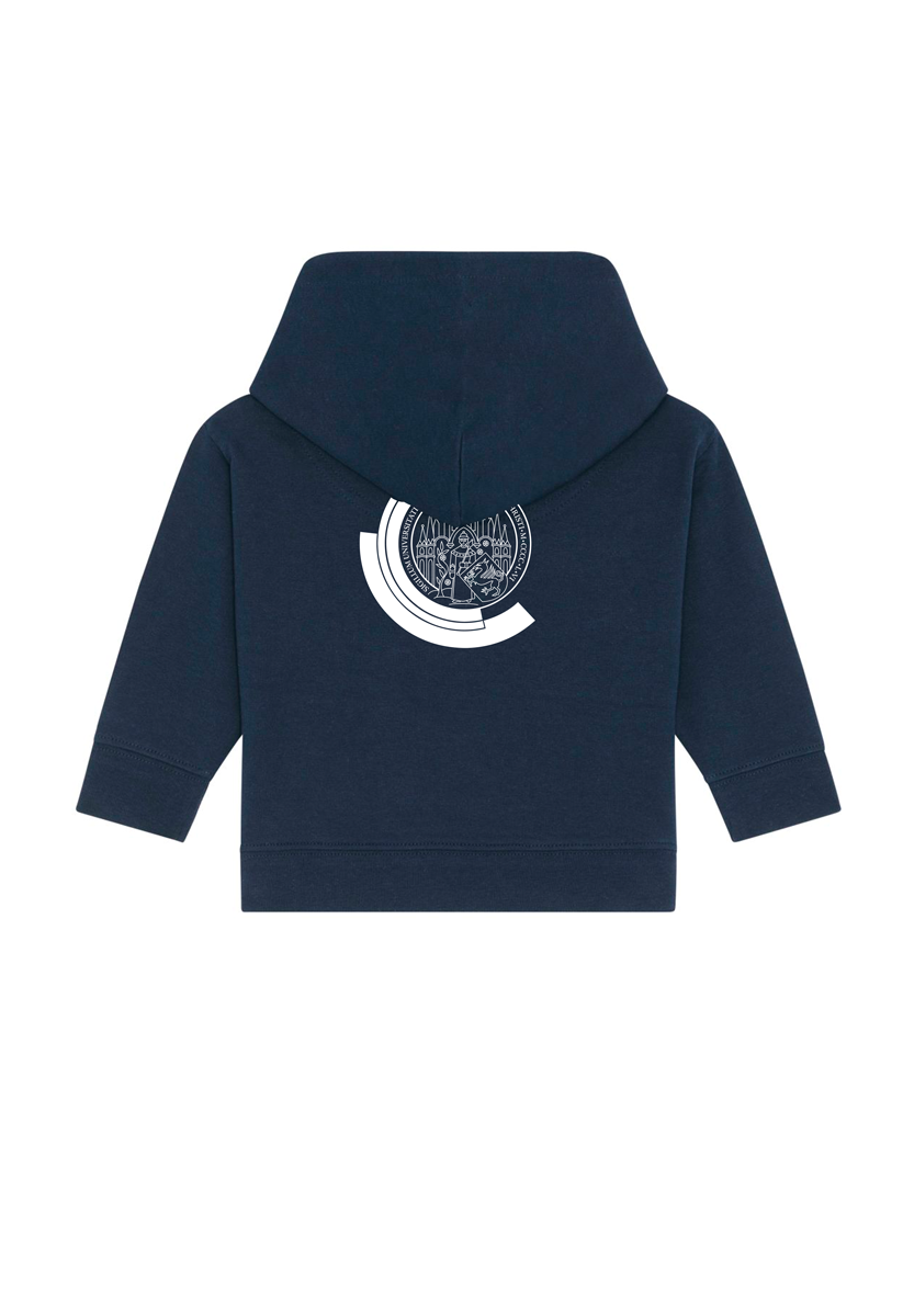 Baby Hoodie navyblau mit Siegel 92-98
